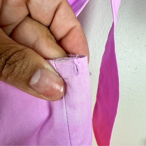 LILLY PULITZER Anlee Cotton Top Purple Iris and Peach Bellini Colorblock NWOT - Picture 9 of 10